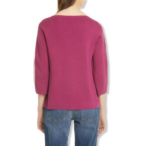 Eileen Fisher Silk & Organic Cotton Sweater in Mum - Picture 10 of 13